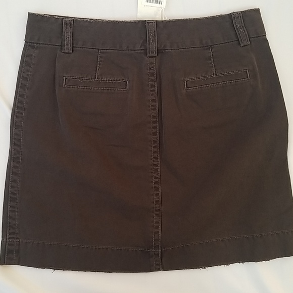 J. Crew Brown Distressed Mini Skirt Size 2 - Picture 3 of 6